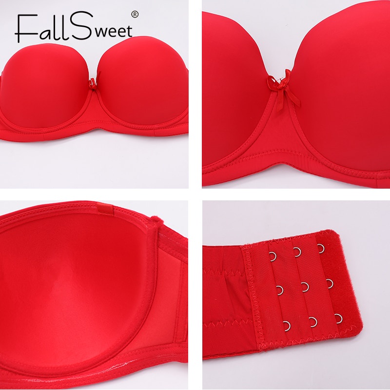 Áo ngực FallSweet vô hình cup E F nâng ngực không dây liền mạch chống trượt thời trang dành cho nữ