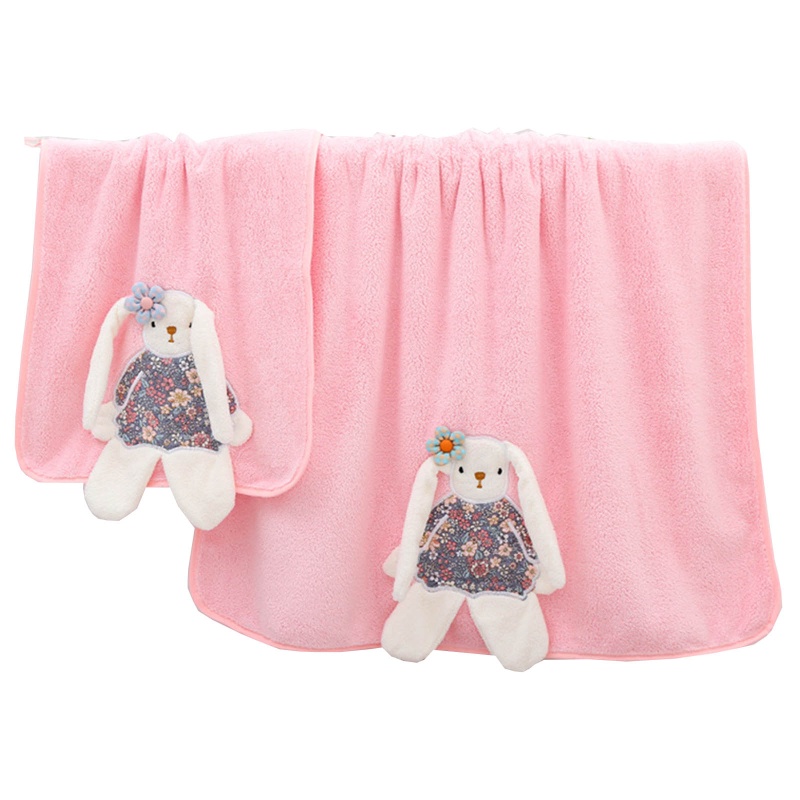 Set 2 Khăn Tắm Mềm Mại Bằng Lông Cừu San Hô Quấn Em Bé Sơ Sinh