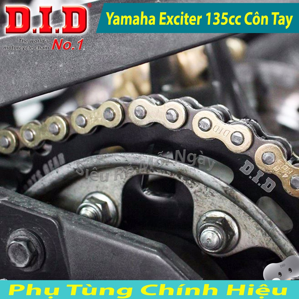 Bộ Nhông Sên Dĩa DID Yamaha Exciter 135cc Côn Tay Sên DID 10Ly Sên Vàng Thái Lan