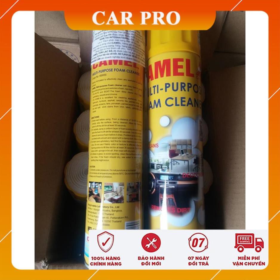 Bình xịt tẩy vệ sinh nội thất ô tô chính hãng Camel - CAR PRO