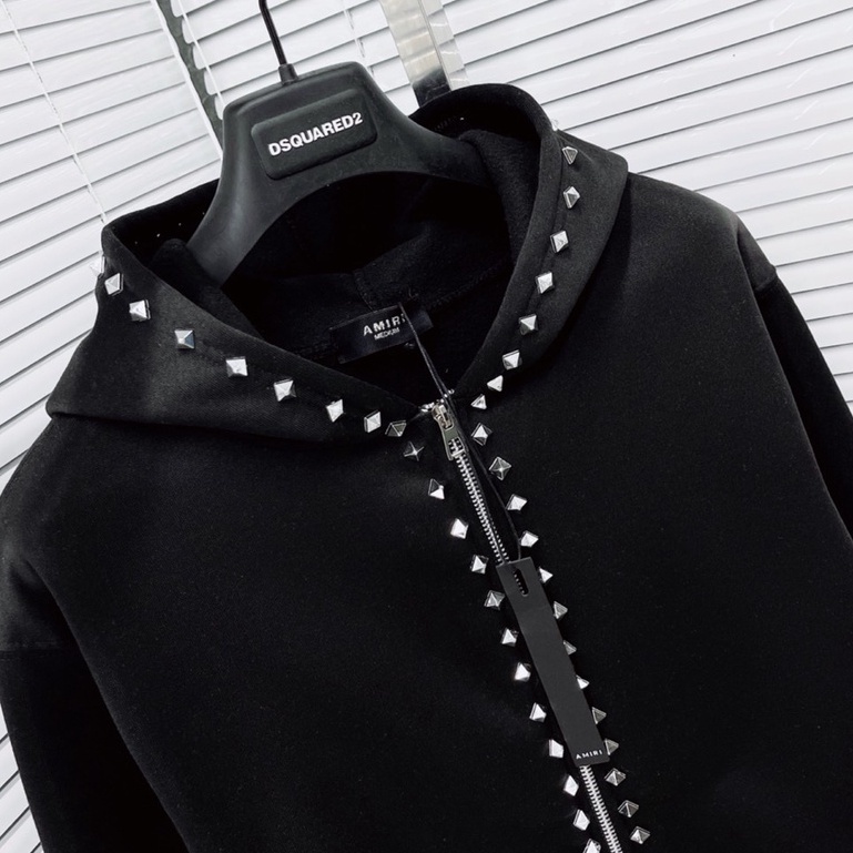 Áo Khoác Hoodie Zip Đính Đá VLTN - Áo Khoác Nam Đính Đá Chất Vải Nỉ Cao Cấp DT STORE MENWEAR