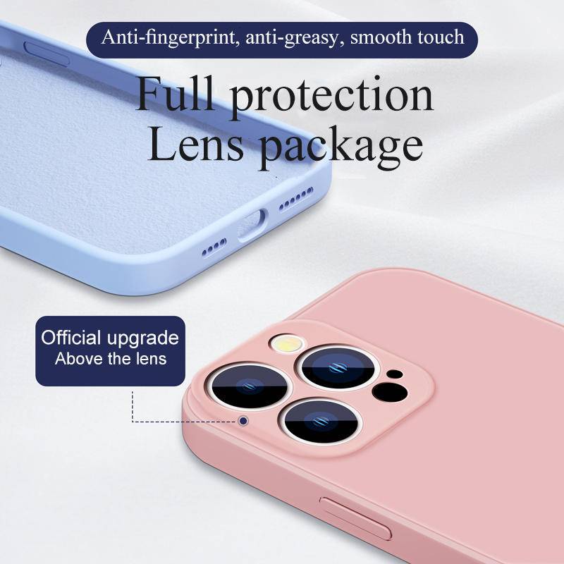 Ốp Điện Thoại Silicon Dẻo Mỏng Nhẹ Chống Sốc Cho iPhone 13 14 Pro Max Plus iPhone14 iPhone13