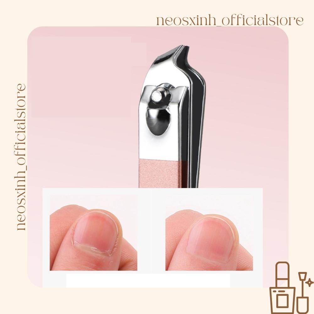 Cắt Bấm Móng Tay Mạ Hồng 3 Kiểu Bằng Thép Không Gỉ - Neosxinh Nails
