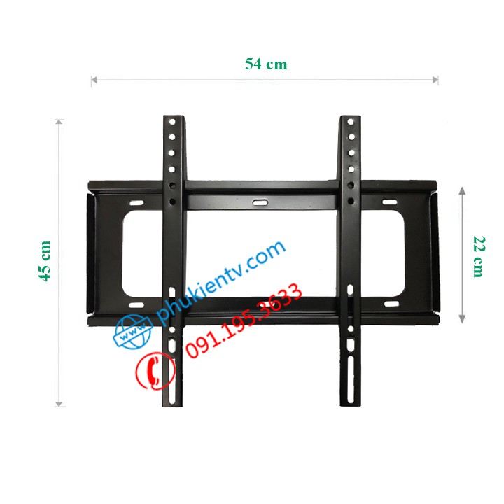 [Loại 1] Giá treo tivi thẳng sát tường 42 - 55 inch - Thép Dày - Sơn Tĩnh Điện