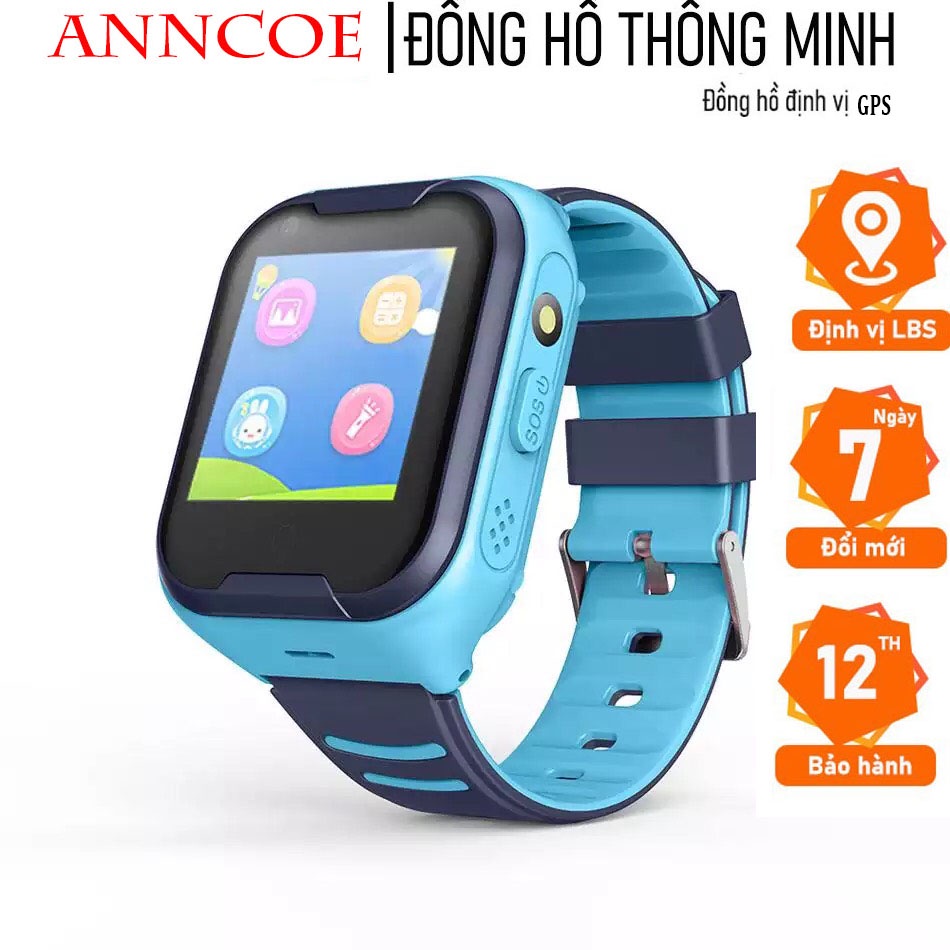 Đồng hồ thông minh trẻ em ANNCOE AC86F định vị GPS - Gọi Video Call- Dug lượng pin 700mAh- Ngôn Ngữ tiếng việt