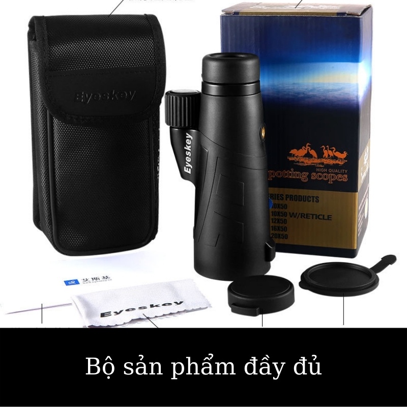 Ống nhòm 1 mắt Eyeskey 10x42 chống nước - chính hãng quân sự mini giá rẻ chuyên dụng săn ong du lịch cắm trại ngoài trời | BigBuy360 - bigbuy360.vn