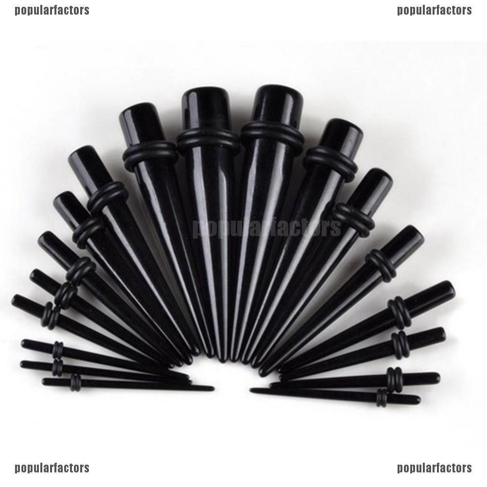 2 Bông Tai Bằng Thép Không Gỉ Màu Đen Thời Trang