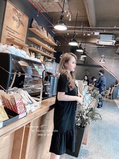 Váy cotton đuôi cá viền bèo