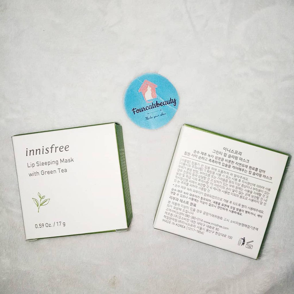 MẶT NẠ NGỦ MÔI INNISFREE LIP SLEEPING MASK WITH GREEN TEA 17g