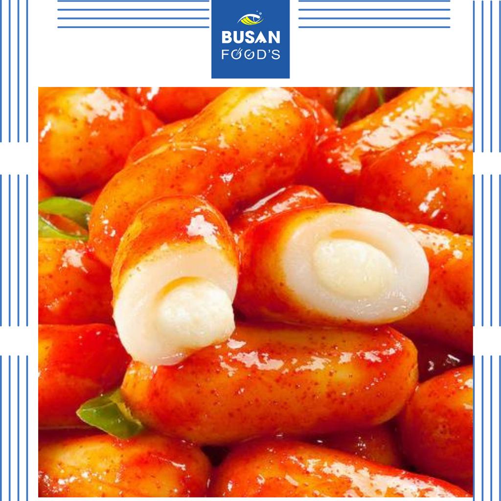 Bánh gạo phô mai tokbokki hàn quốc dày dai deo thơm ngon nức mũi 500gr