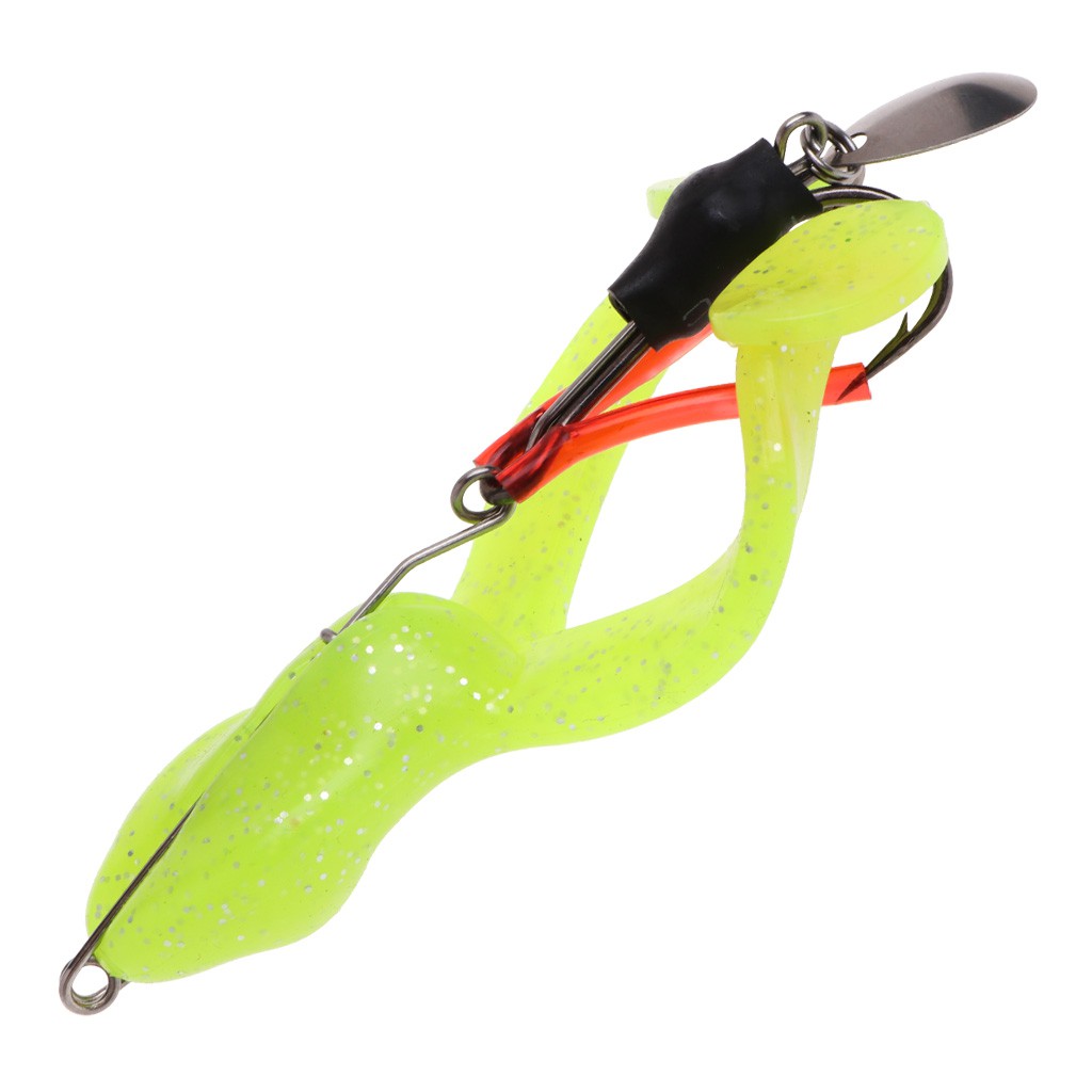 Mồi câu cá mềm màu trơn hình ếch kích thước 9cm 17g tiện dụng