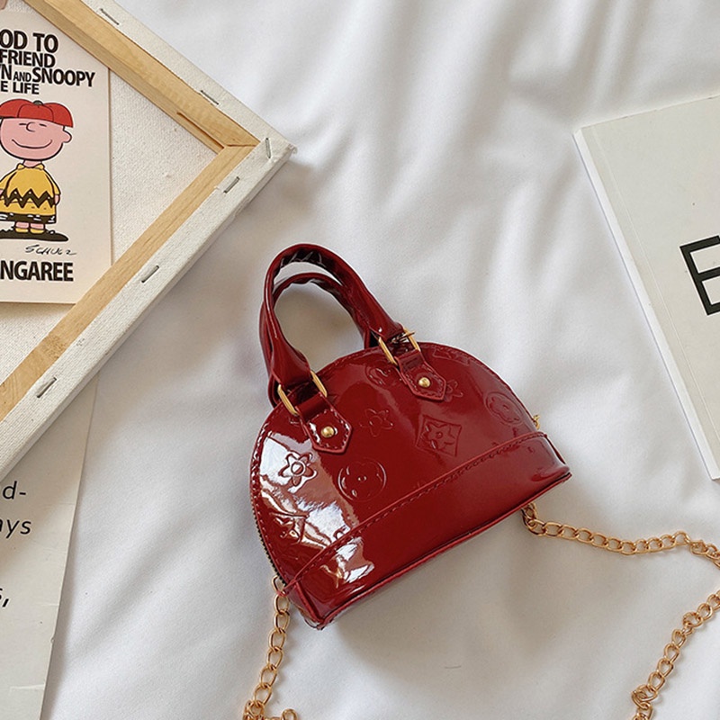 Túi IELGY da bóng phối dây xích thời trang dành cho nữ