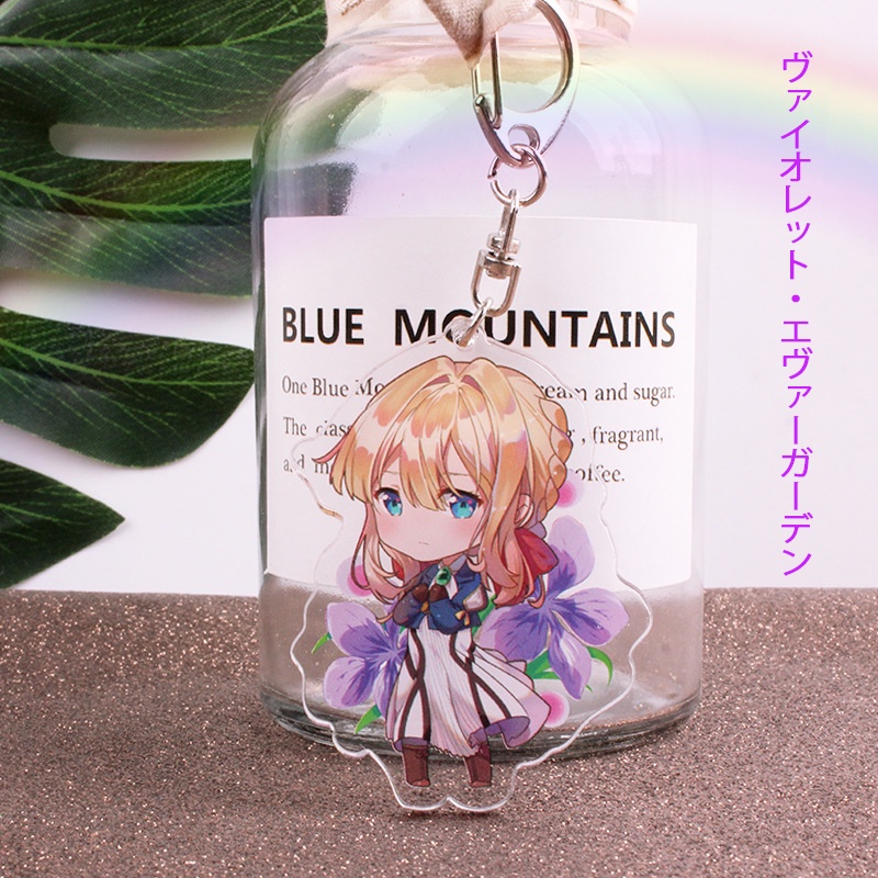 Y&P| Móc Khóa Violet Evergarden Móc Khóa Acrylic Hai Mặt Anime