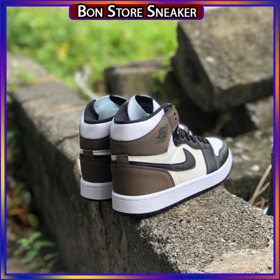 Giày thể thao jordan Dark_mocha cổ cao ⚡️𝐅𝐑𝐄𝐄 𝐒𝐇𝐈𝐏⚡️, Giày JD1 nâu đen cao cổ nam nữ tặng full box bill siêu hot