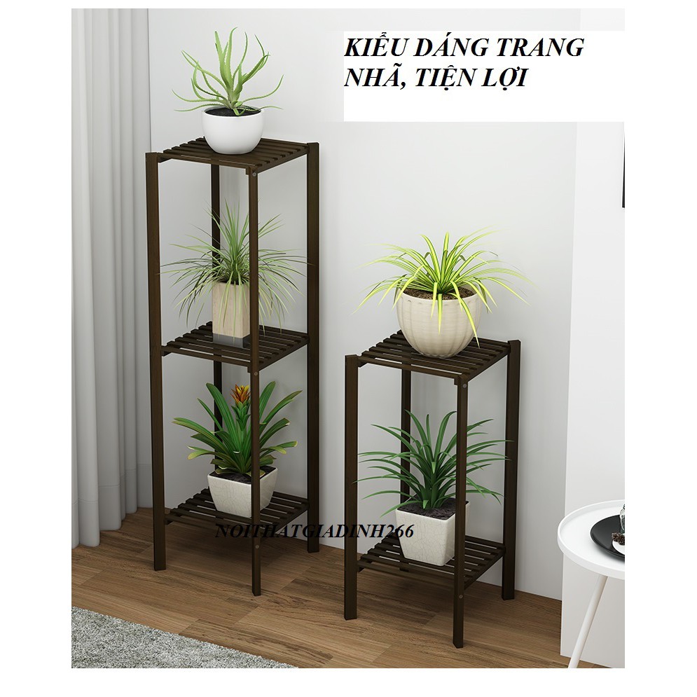 Kệ để cây KCG1 chất liệu gỗ tự nhiên sơn chống ẩm, chống nước. Có thể để ban công, ngoài trời, trong nhà... Có ảnh thực.