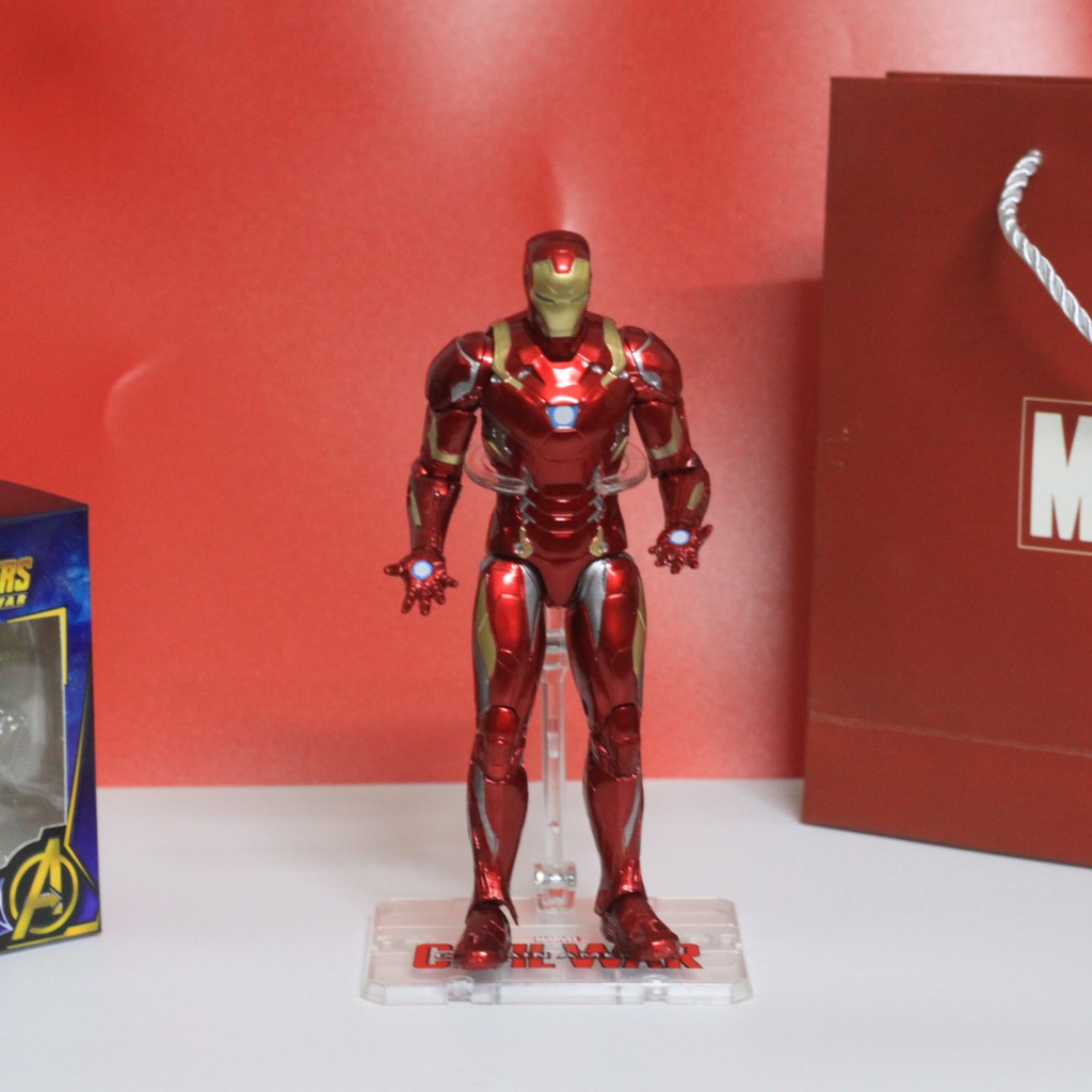 Mô Hình Người Sắt Ironman Marvel Avengers Cao 18cm Bản Civir War