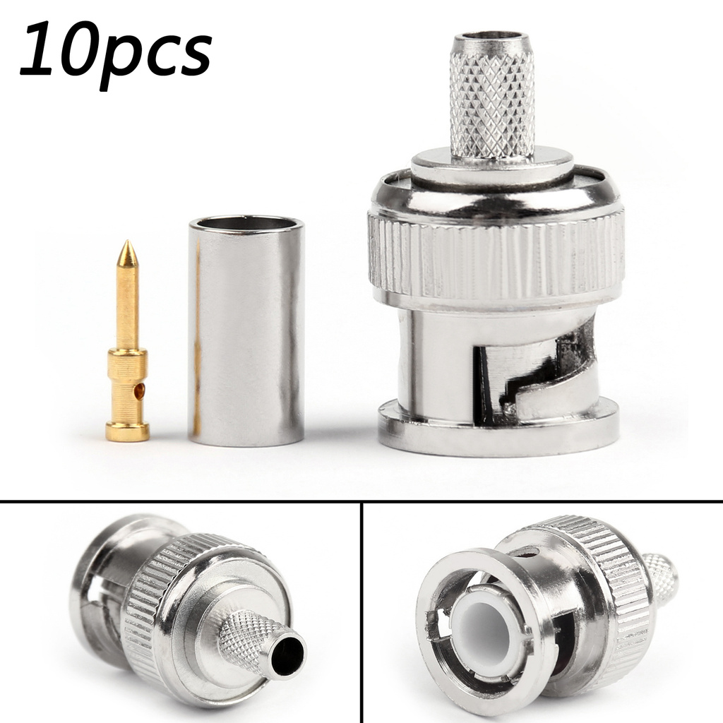 Set 10 Đầu Nối Dây Cáp Đồng Trục Rg58 Rg142 Rg400 Lmr195 Chuyên Dụng