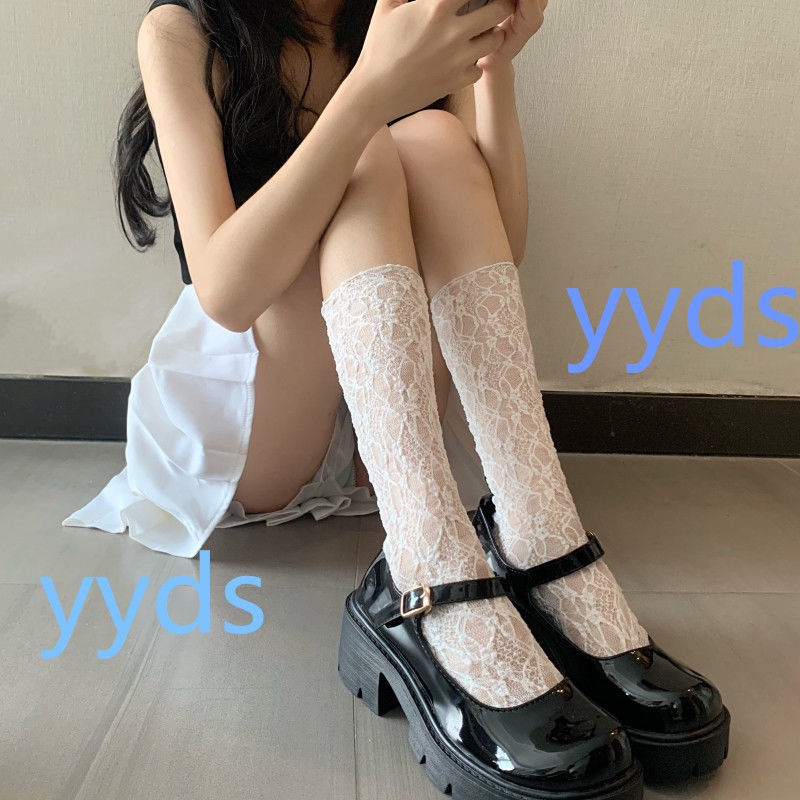 Đôi Vớ Phối Ren Lưới Phong Cách Mary Jane jk Nhật Bản Dễ Thương Dành Cho Nữ