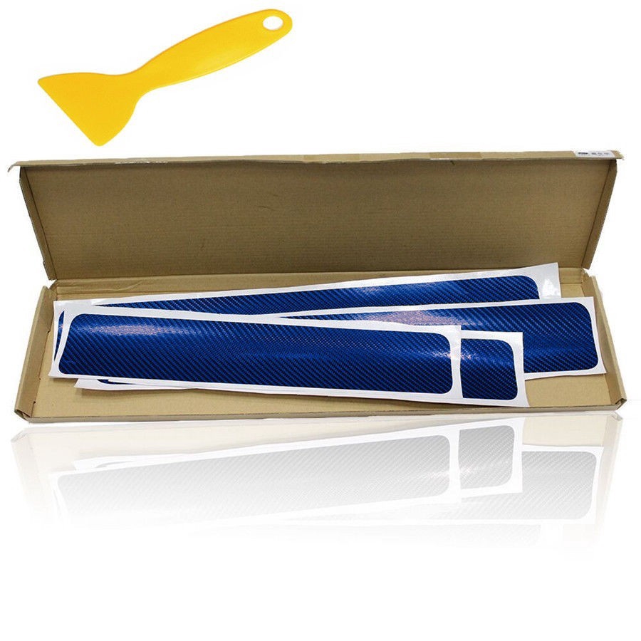 Set 4 miếng dán bảo vệ cửa xe ô tô chất liệu sợi cacbon