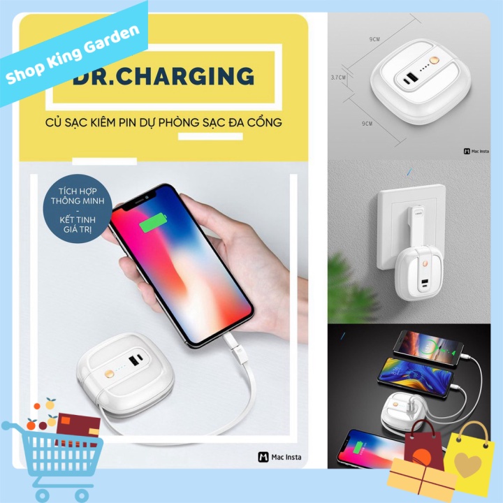 CỦ SẠC KIÊM PIN DỰ PHÒNG SẠC ĐA CỔNG DR. CHARGING: TÍCH HỢP THÔNG MINH, KẾT TINH GIÁ TRỊ - King's Ga