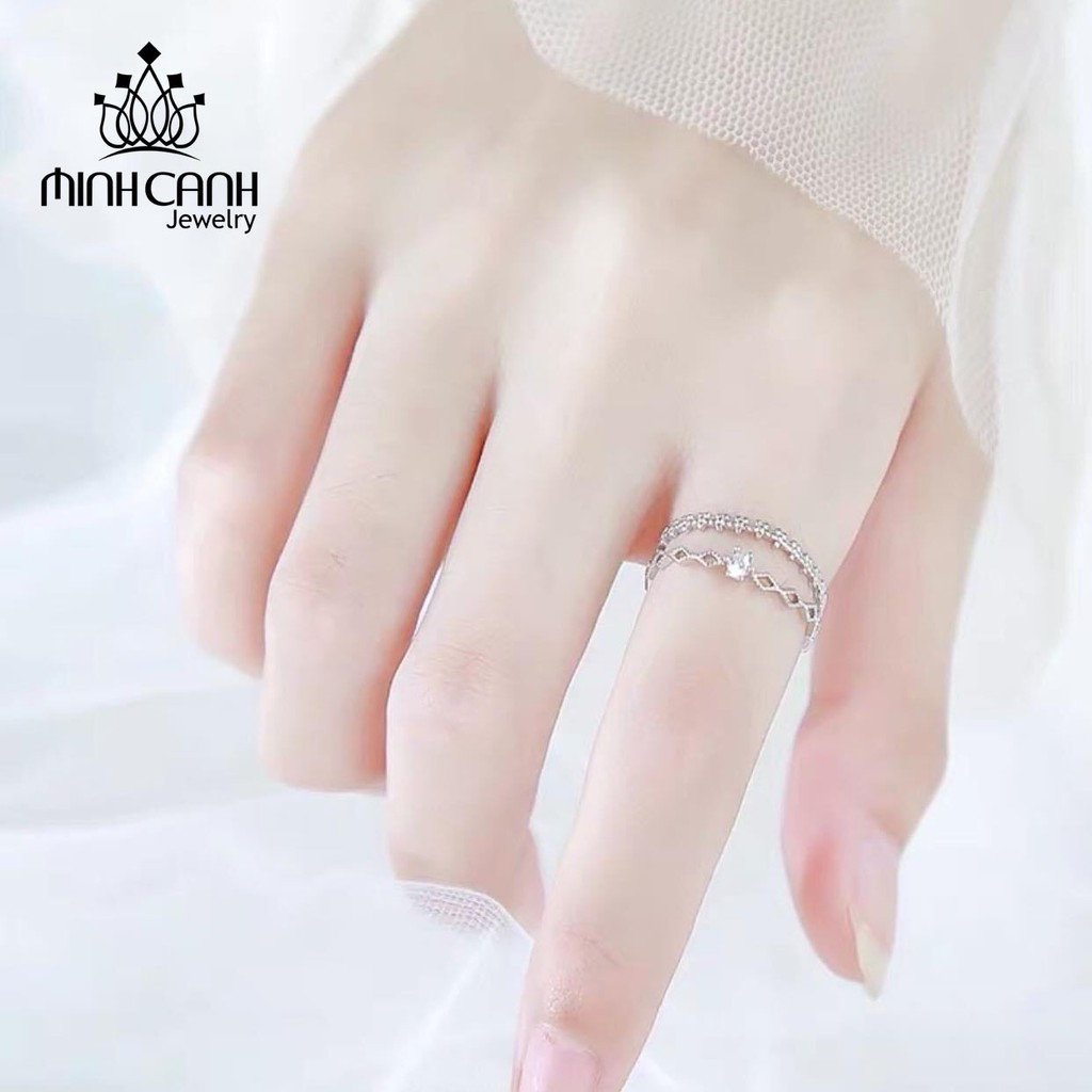 Nhẫn Bạc Nữ Kép Hở Freesize - Minh Canh Jewelry