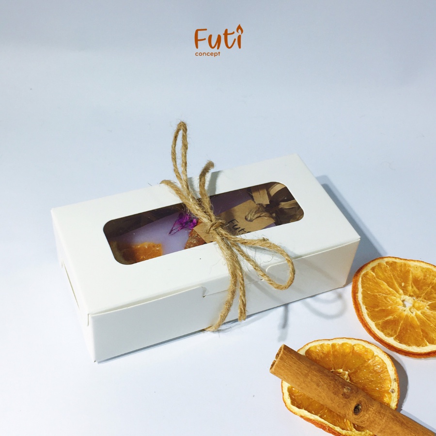 Hộp quà 2 nến thơm, set quà nến thơm handmade được chọn mùi tặng bạn gái 20/10 dễ thương