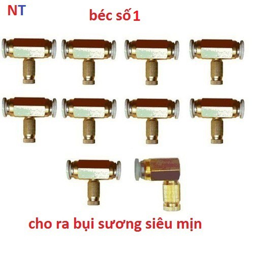 10 bộ béc phun sương số 1 và đế đồng cho ra hạt sương mịn nhất