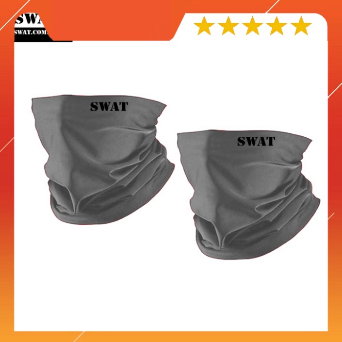 Khăn Swat Đa Năng Màu Xám Vải Co Dãn Thoáng Khí - Khẩu Trang Chống Nắng Cao Cấp - Freeship