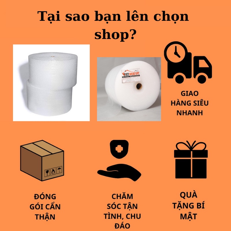 Cuộn Xốp Nổ Nhiều kích thước ,Bọc Chống Sốc, bong bóng khí - Đóng Bọc Hàng- Bong bóng khí