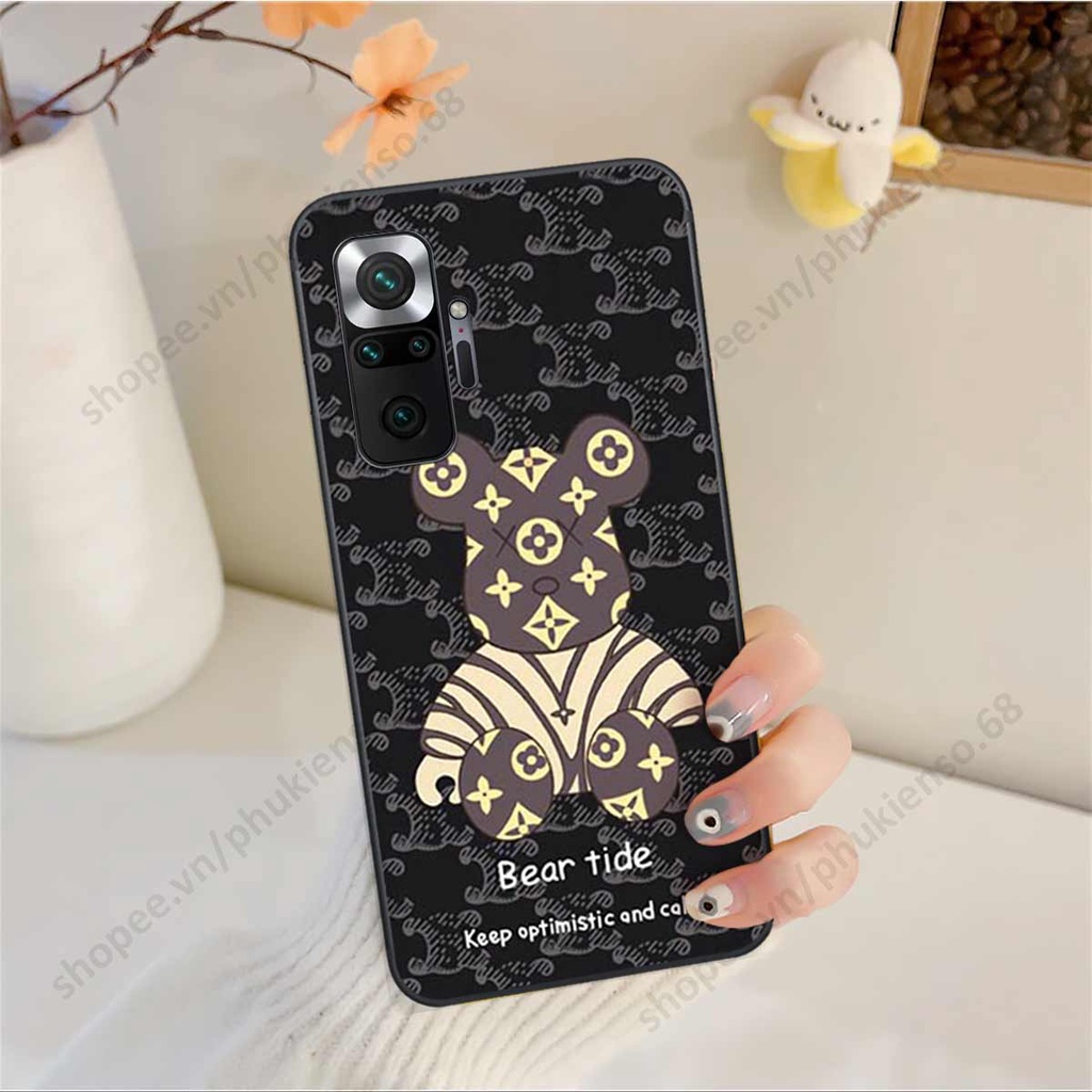 Ốp lưng điện thoại Xiaomi Redmi Note 10 / Note 10 Pro elegant, gấu be@rbrick cao cấp, vỏ ốp rẻ đẹp
