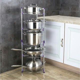Kệ để xoong nồi inox 5 tầng siêu bền đẹp [có thể tách thành 2 chiếc]