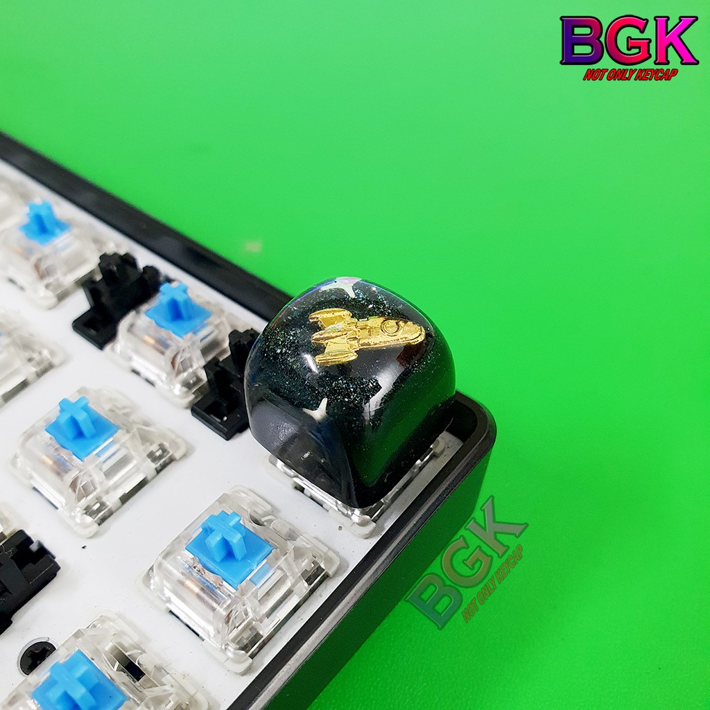 Keycap Lẻ Artisan Tàu vũ trụ SA Doom Profile ( Xuyên LED, Keycap bàn phím cơ,keycap resin độc lạ )