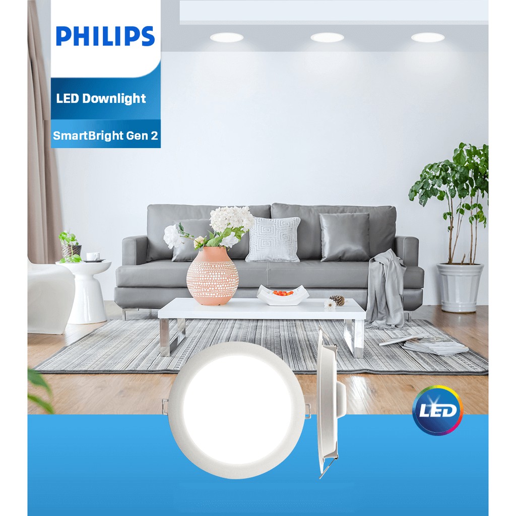 Đèn Âm Trần Philips Led Downlight G2 LED6/NW 6W 220-240V D90 GM (Ánh Sáng Tự Nhiên)