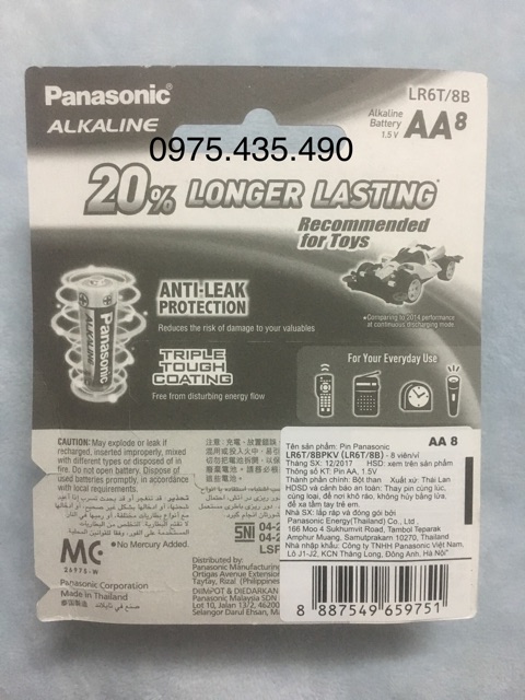 Pin AA Panasonic Alkaline Dung lượng cao Value Pack