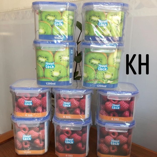 Bộ 2 Hộp Nhựa Chia Thực Phẩm Happi Lock 1200ml + 900ml | BigBuy360 - bigbuy360.vn