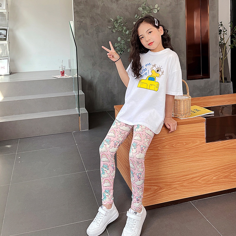 QUẦN LEGGING HỌA TIẾT BÉ GÁI