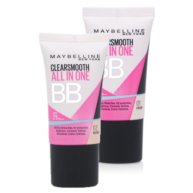 Kem Nền Trang Diểm dưỡng ẩm BB CREAM MAYBELLINE CLEAR SMOOTH SPF21 18ml