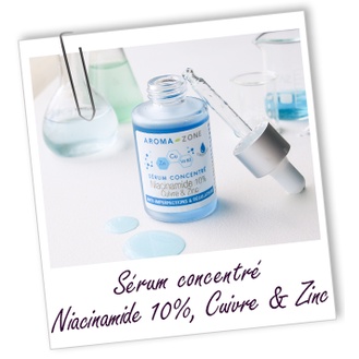 Tinh chất Serum Aroma zone NIACINAMIDE 10%, CUIVRE &amp; ZINC 30ml