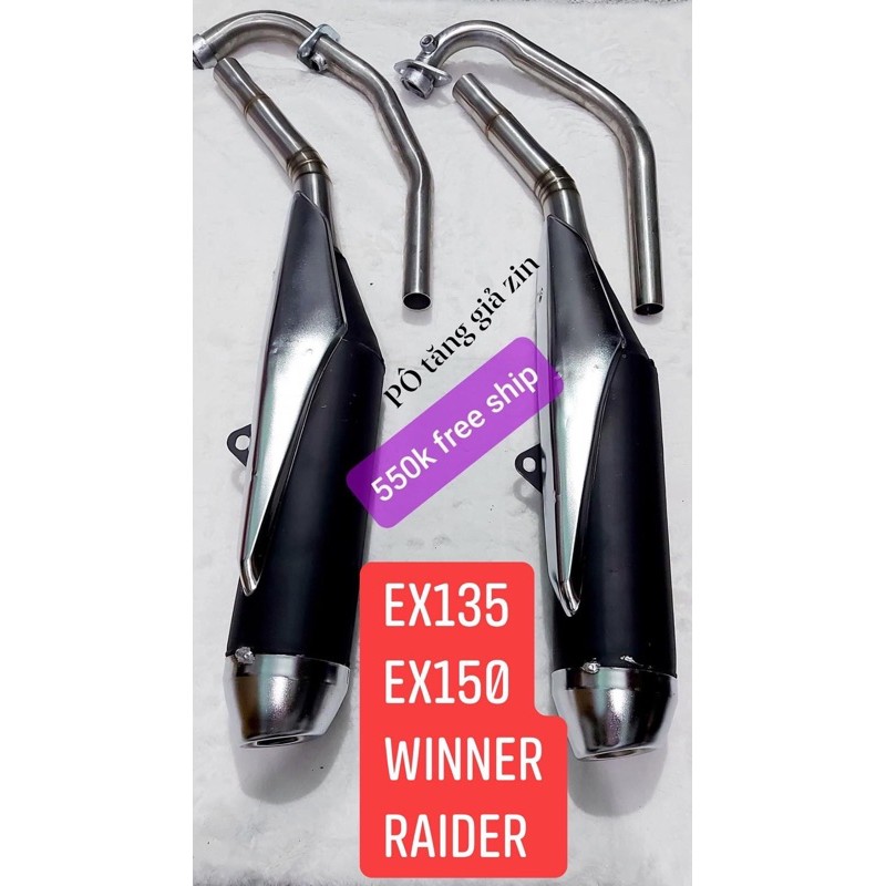 Bô tăng pô giã zin raider satria exciter winner sonic