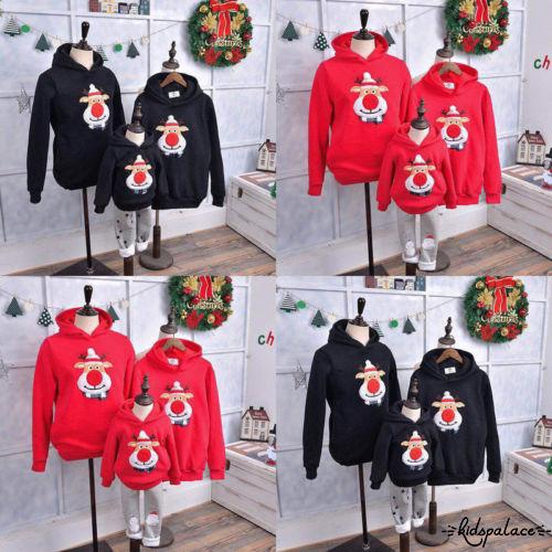 Áo hoodie phong cách Giáng sinh xinh xắn dành cho gia đình