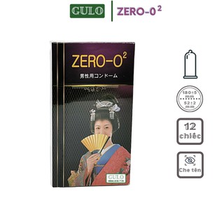 Bao Cao Su Trơn Siêu Mỏng ZERO-O2 Nhật  - Hộp 12 chiếc