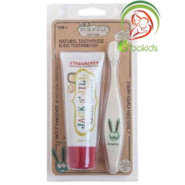 Set bàn chải kem đánh răng hữu cơ Jack N Jill