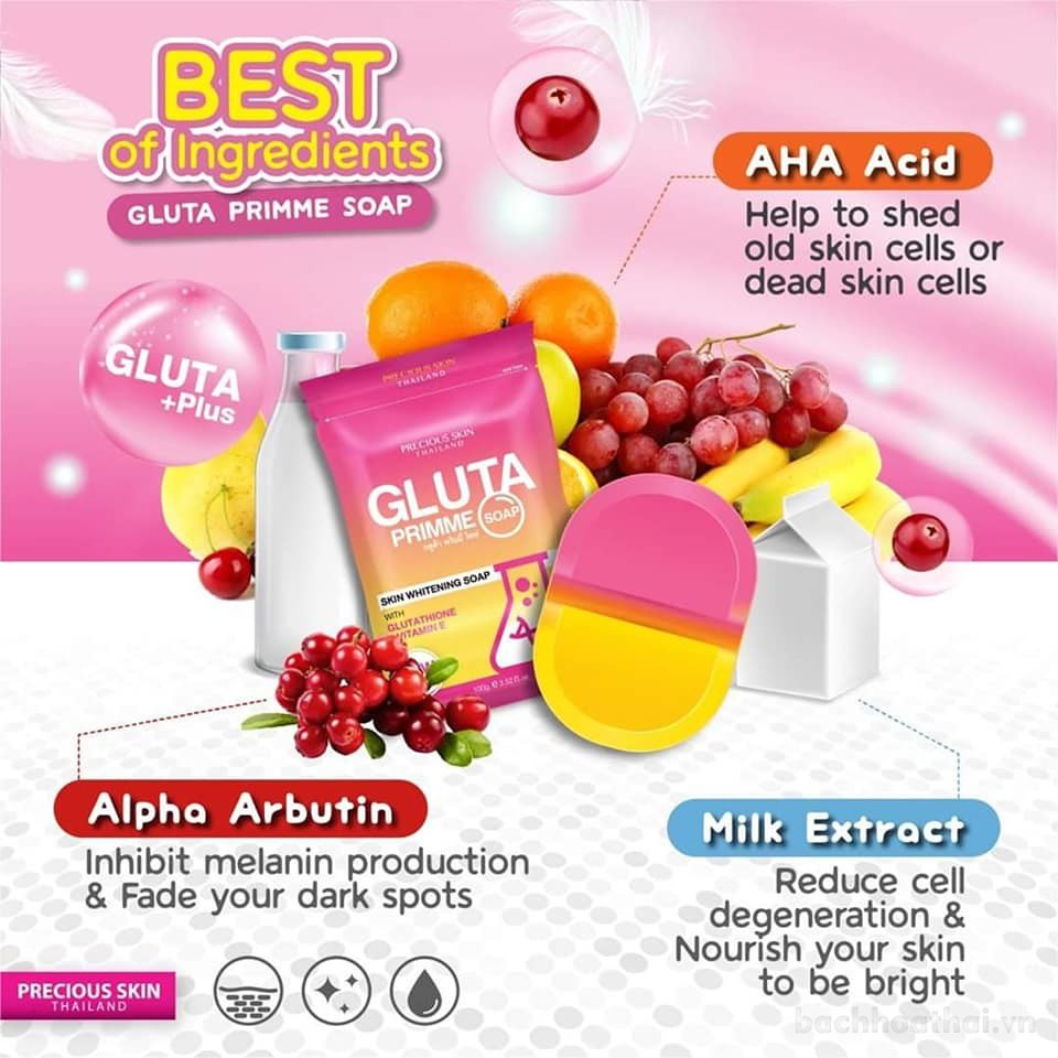 Xà bông tắm trắŉg da Precious Skin Gluta Primme Soap Thailand