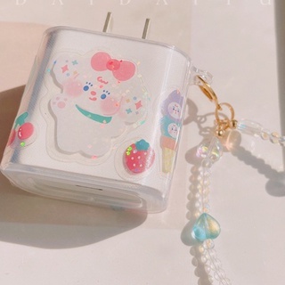 Bọc củ sạc IPbọc dây sạc kèm charm dễ thương FULL SET