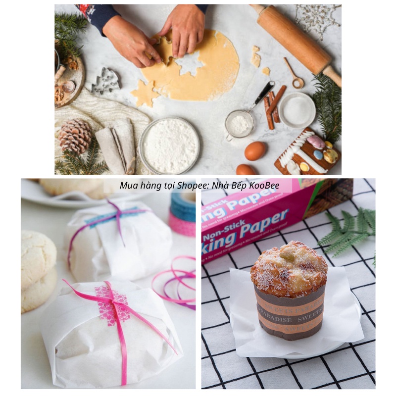 Cuộn giấy nến làm bánh 10 mét - Giấy nướng bánh, thực phẩm chịu nhiệt chống dính không thấm dầu (PKB06)