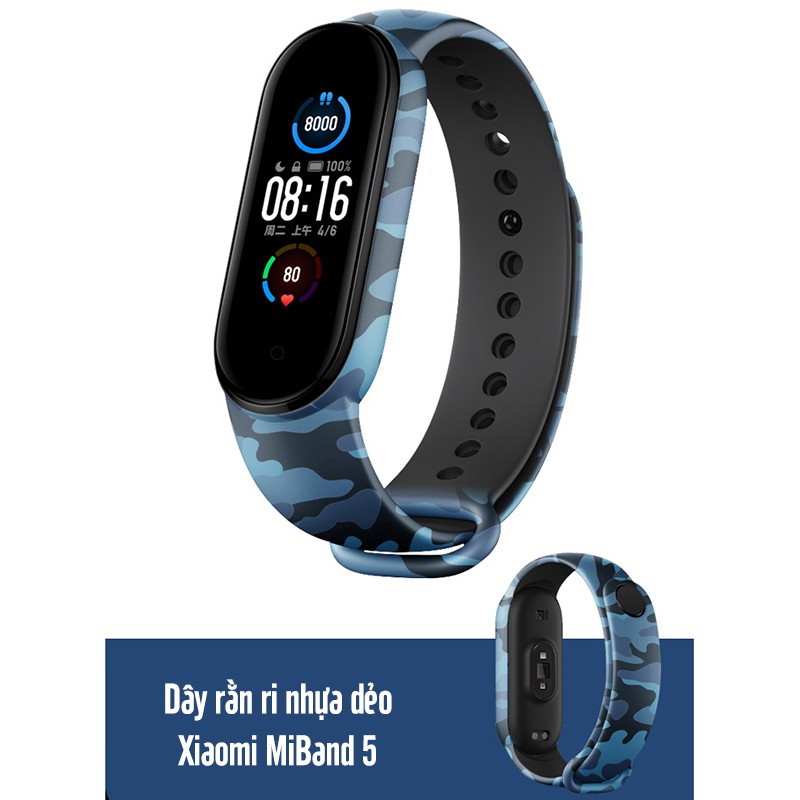 Vòng thay thế Xiaomi Miband 5 / 6  màu lính rằn ri