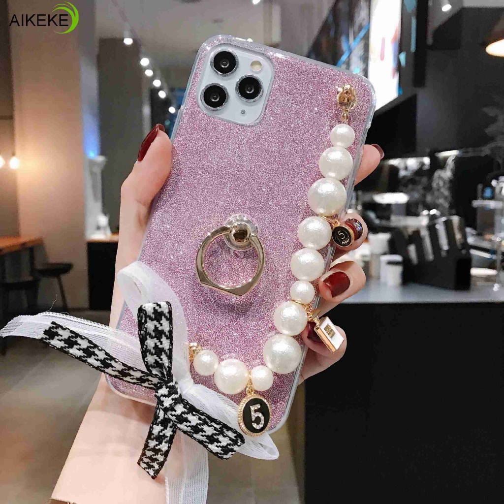 For Sony Xperia Z5 Z1 Z2 Z3 Z4 Case Pearl Butterfly Bowknot Bracelet Holder Stand Ring Glitter Bling Luxury Soft TPU Case Cover