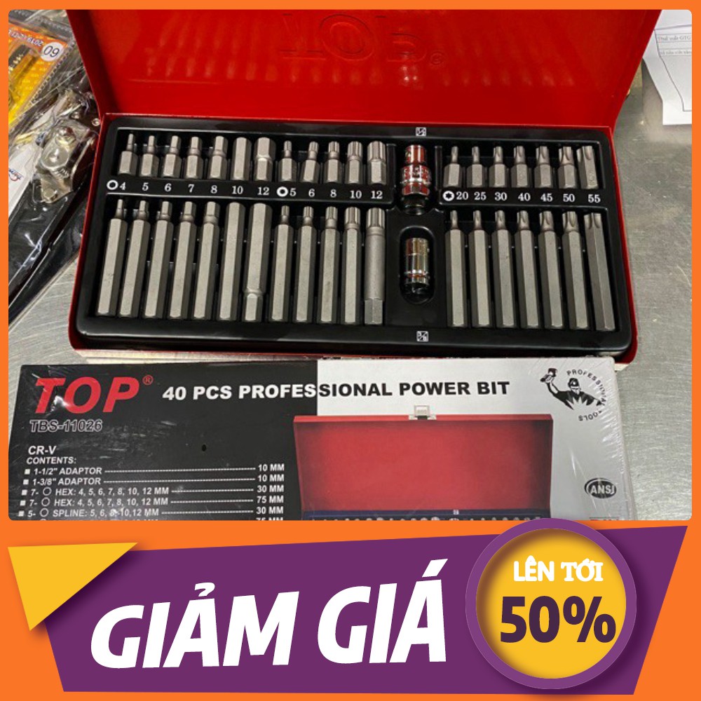 [SALE] [GIÁ TỐT] Bộ đầu tuýp lục giác TOP 40 chi tiết chính hãng taiwan