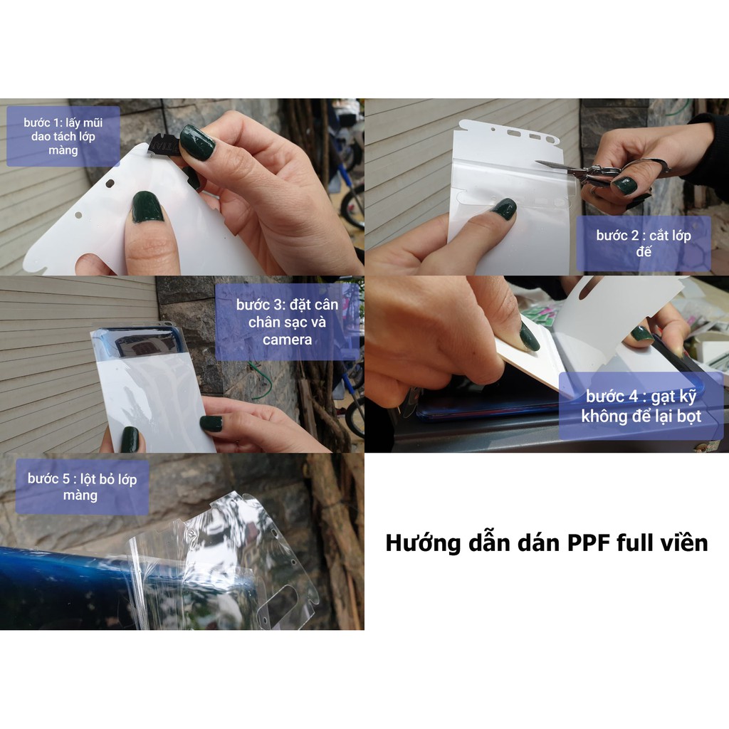 Miếng film dán PPF loại xịn phủ full 99% lưng viền Pixel 2XL hai mặt