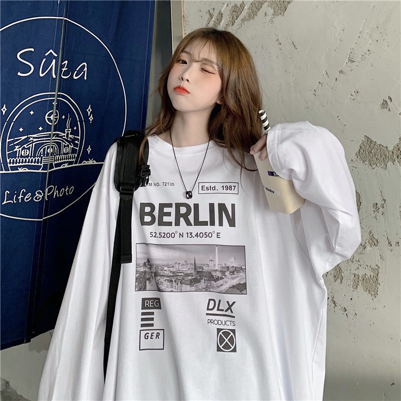 【Yuki】Áo thun tay dài Wind phông nam nữ form rộng - Hàng mới về